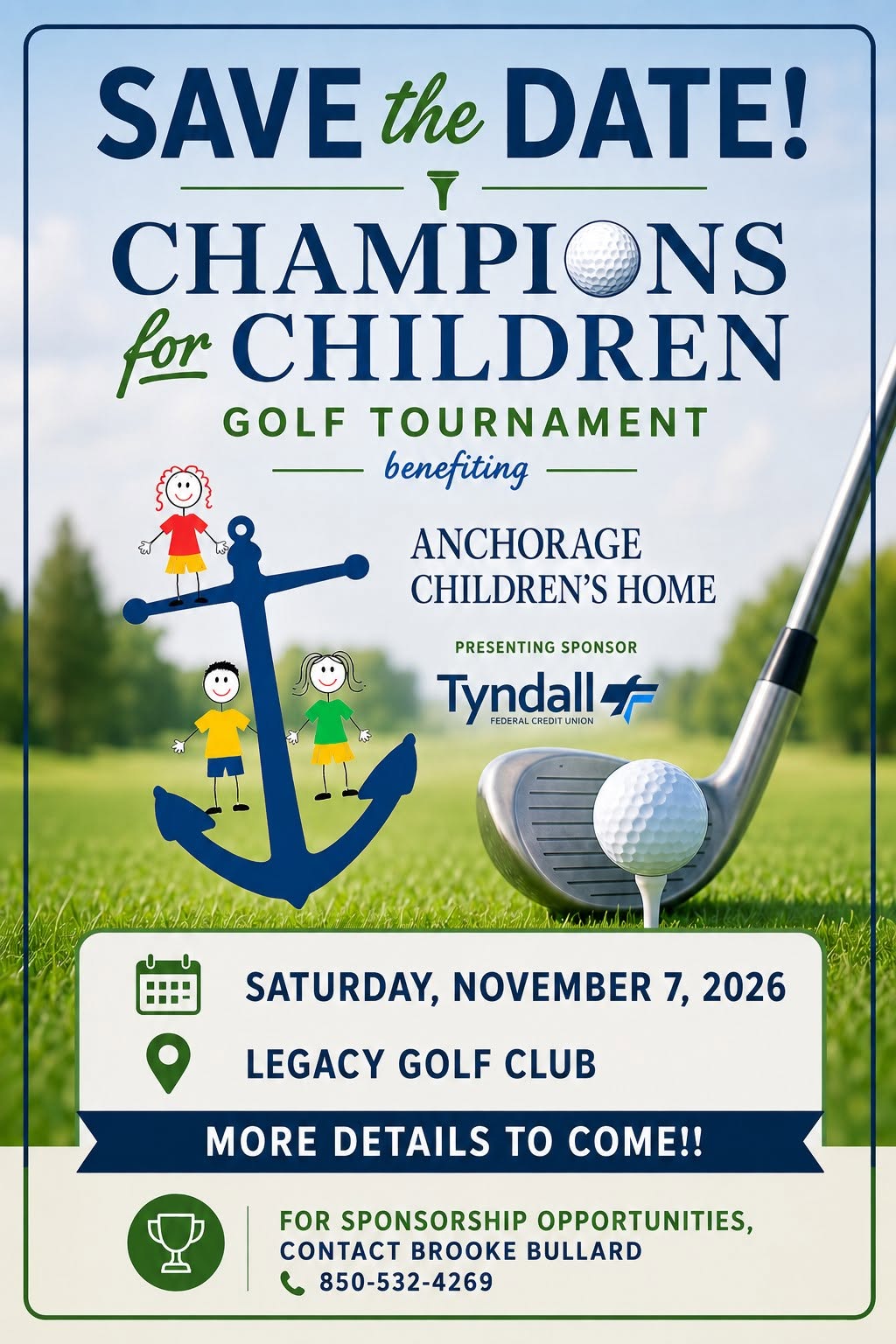 Champions for Children Charity Golf Flyer